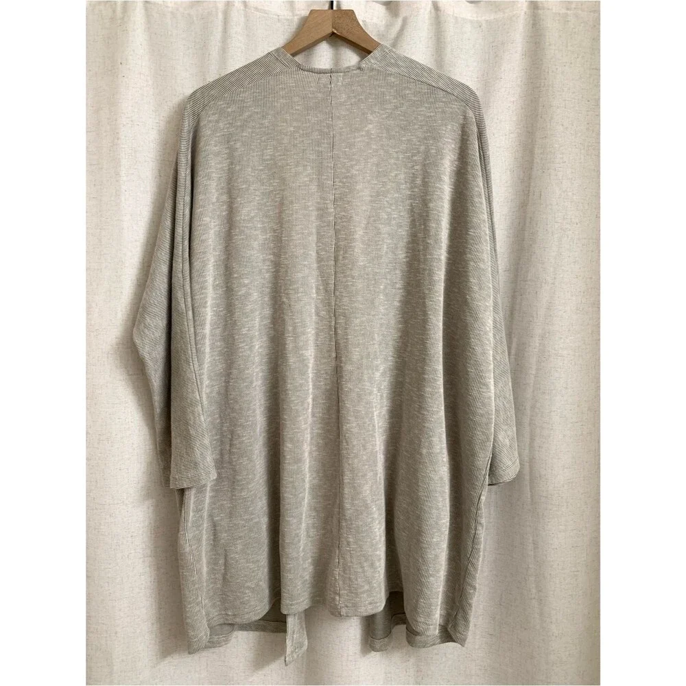 DONNI Lightweight Sandwash Open Front Cardigan in Heather Gray New - Picture 7 of 7